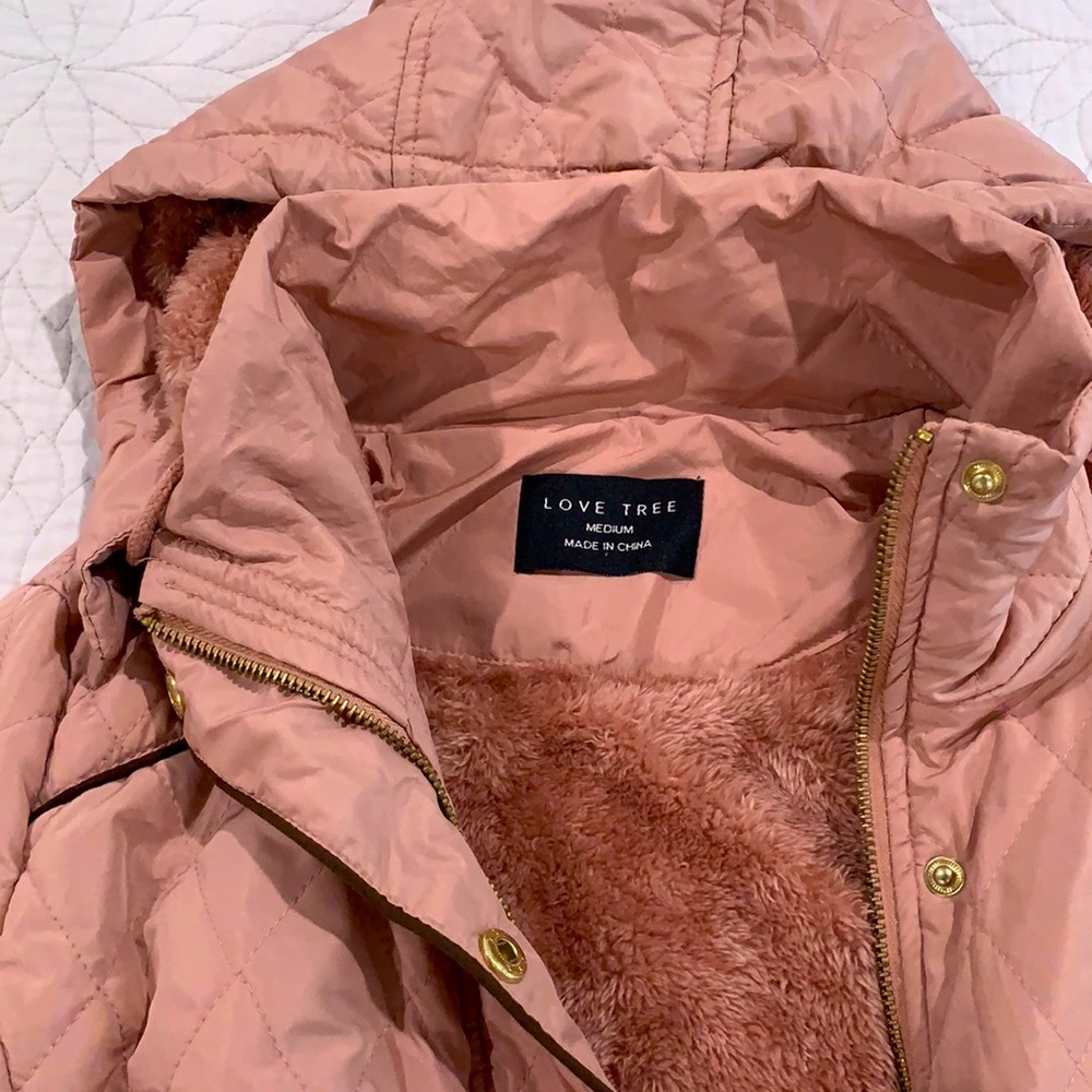 Dusty rose (pink) quilted jacket - Picture 3 of 8
